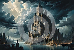 Amidst swirling, darkwave-driven clouds