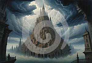 Amidst swirling, darkwave-driven clouds