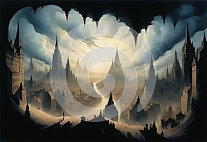 Amidst swirling, darkwave-driven clouds