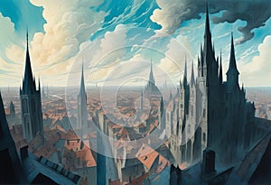 Amidst swirling, darkwave-driven clouds