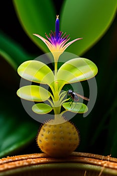 A bug on a plant, Ai Genareted Image. photo