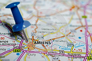 Amiens on map