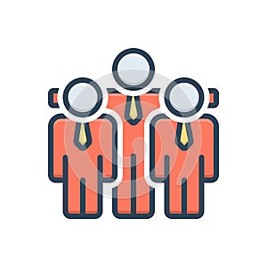 Color illustration icon for Amigos, people and group photo