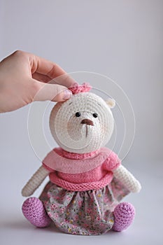 Amigurumi toy. Teddybear