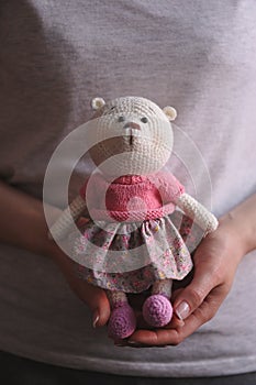 Amigurumi toy. Teddybear