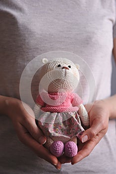 Amigurumi toy. Teddybear