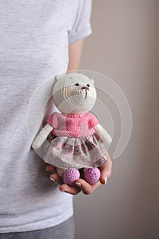 Amigurumi toy. Teddybear