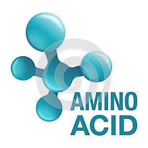 Amino acid 3D modern icon