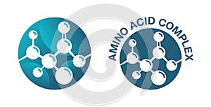 Amino acid complex circular icon