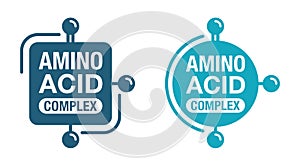 Amino acid complex flat icon