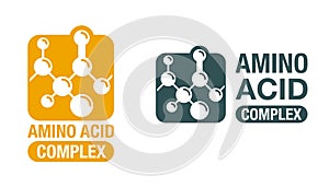 Amino acid complex square icon