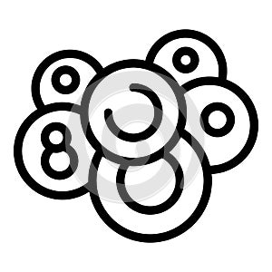 Amino molecule icon outline vector. Peptide protein