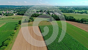 Amish Cemetery Countryside and Farmlands as Seen by Drone