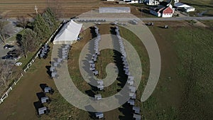 Amish Family Wedding as Seen by a Drone