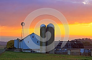Amish Farm at Sunrise
