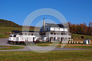 Amish House with Buggies