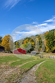 Amish red barn