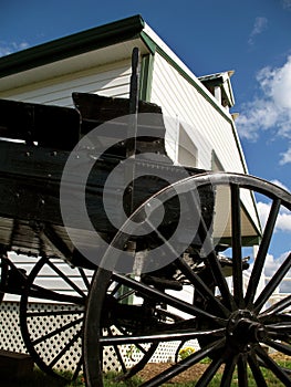 Amish Wagon and Schoolhouse