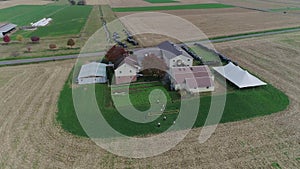 Amish wedding in an amish farm captured by a drone