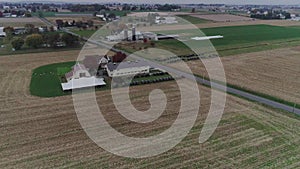 Amish wedding in an amish farm captured by a drone