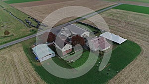 Amish wedding in an amish farm captured by a drone