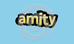 AMITY writing vector design on a blue background