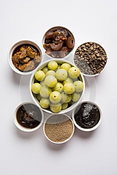 Amla or avla juice, pickle, supari, murabba, chyawanprash