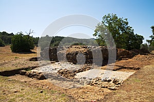 Ammaia roman city - Podium ruins