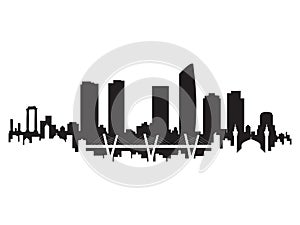 Amman Skyline Silhouette City Vector