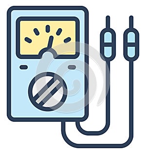 Ammeter, ampere meter Isolated Vector Icon That can be easily edited in any size or modified.