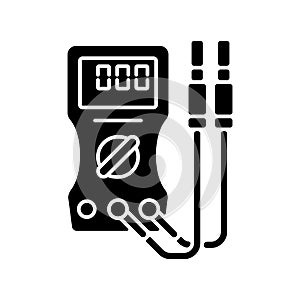 Ammeter black glyph icon