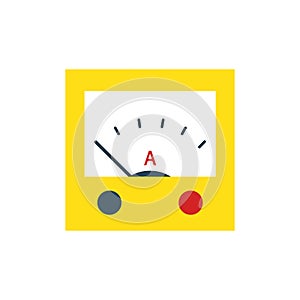 Ammeter flat icon, vector illustration