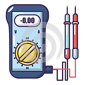 Ammeter icon, cartoon style.