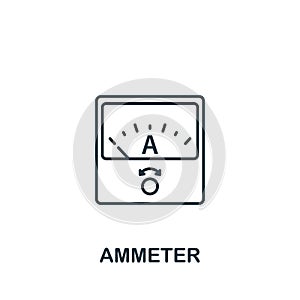 Ammeter icon. Line simple Measuring icon for templates, web design and infographics