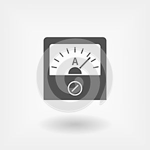 Ammeter icon, sign design.