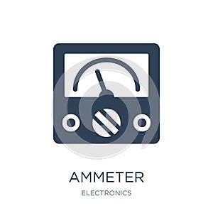 ammeter icon in trendy design style. ammeter icon isolated on white background. ammeter vector icon simple and modern flat symbol