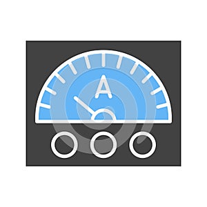 Ammeter icon vector image.