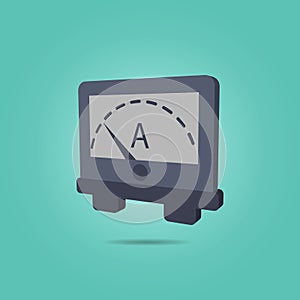 Ammeter isometric icon. Simple color vector of science icons for ui and ux, website or mobile application