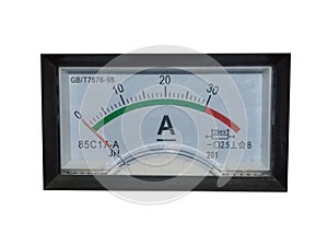 Ammeter, measuring electrical appliance. ammeter scale.