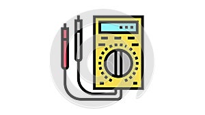 ammeter tool color icon animation