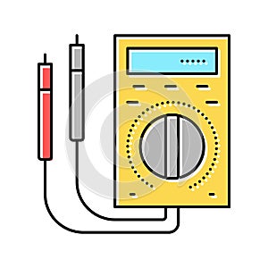 ammeter tool color icon vector illustration