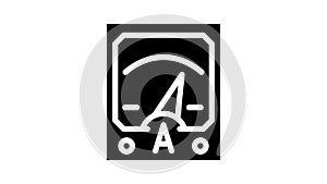 ammeter tool glyph icon animation