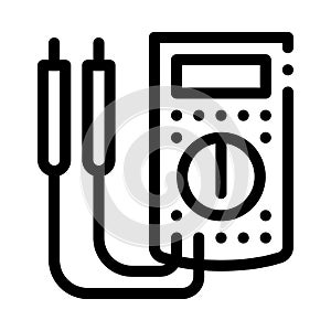 Ammeter tool icon vector outline illustration