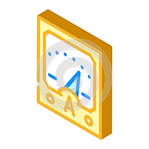 ammeter tool isometric icon vector illustration