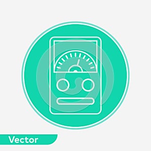 Ammeter vector icon sign symbol