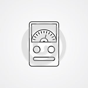 Ammeter vector icon sign symbol