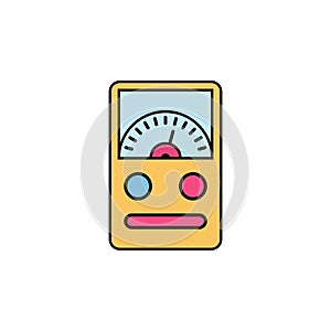 Ammeter vector icon sign symbol