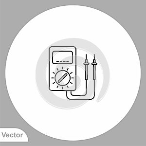 Ammeter vector icon sign symbol