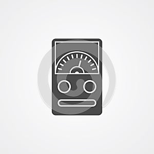 Ammeter vector icon sign symbol