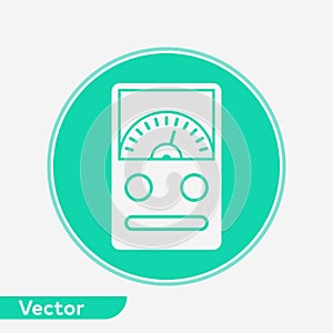 Ammeter vector icon sign symbol